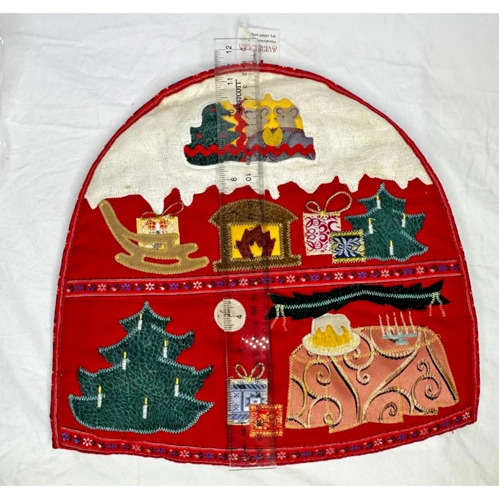 VTG Svetyolka Kitchen Appliance Cover Made in Russia Christmas Holiday Quilted